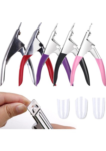 Tırnak Kapsül Kesici U Şekilli Yanlış Akrilik Ipuçları Makas Giyotin Pedikür Kesiciler Tırnak Makası Profesyonel Manikür Aksesuarları (Yurt Dışından)