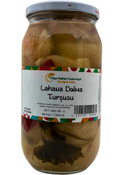 Turşu Serisi Lahana Dolma Turşusu 1000CC-500GR