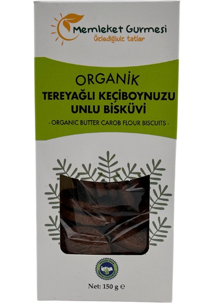 Organik Tereyağlı Keçiboynuzu Unlu Bebek Bisküvisi 150 gr Mg