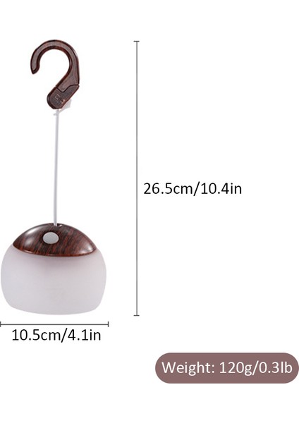 Mini Asma Kamp Lambası 3 Aydınlatma Modu USB Çevre Işığı (Yurt Dışından)