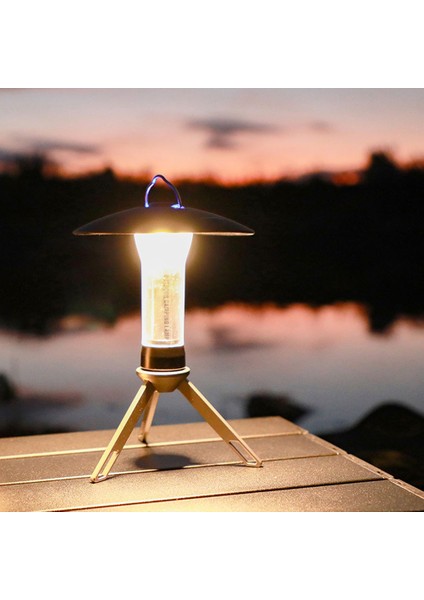 Çadırlık Için Taşınabilir Açık Hava Işığı Ayrılabilir Tripod USB Şarj Edilebilir (Yurt Dışından)