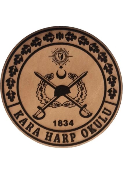 Kara Harp Okulu Deri Peç - Arma - Leather Patch