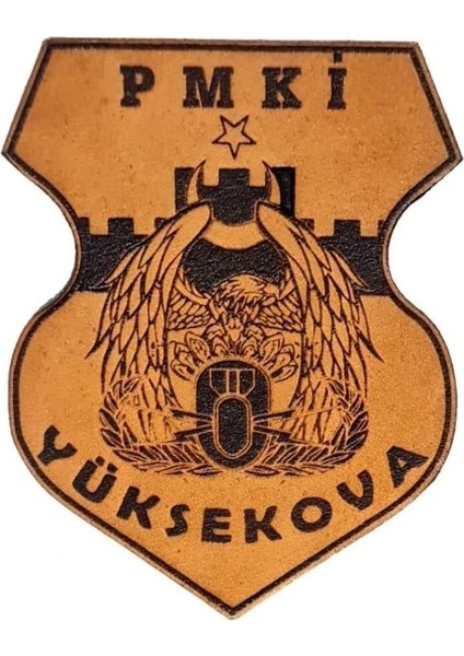 Meti Pmki Yüksekova Deri Peç - Arma - Leather Patch