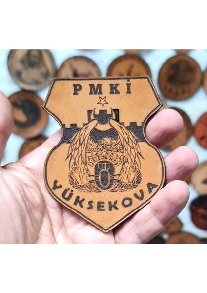 Meti Pmki Yüksekova Deri Peç - Arma - Leather Patch