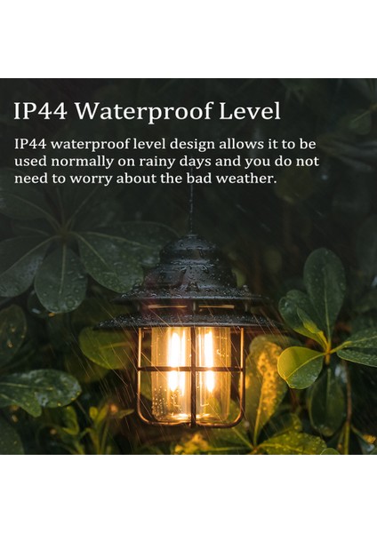 Taşınabilir Vintage Kamp Lambası Iki Seviyeli Parlaklık Ayarlı IP44 Su Geçirmez (Yurt Dışından) fiyatları