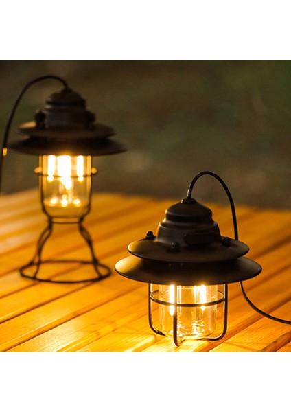 Taşınabilir Vintage Kamp Lambası Iki Seviyeli Parlaklık Ayarlı IP44 Su Geçirmez (Yurt Dışından) indirimleri