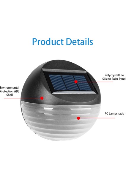 6led Güneş Enerjili Çit Aydınlatması Bahçe Lambası (Yurt Dışından) modelleri