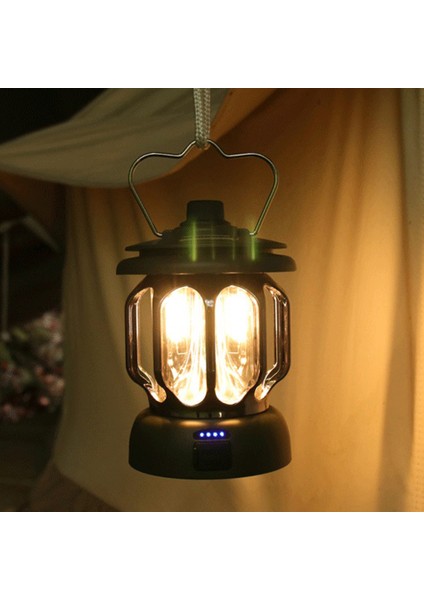 Retro Kamp Işığı USB Şarj Edilebilir 3 Renk Sıcaklığı Sonsuz Dimiable (Yurt Dışından) fırsatları