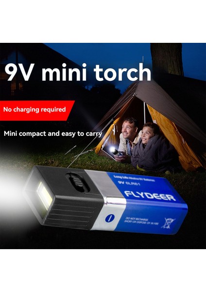 9 Volt Kompakt Ultra Parlak LED Fener (Yurt Dışından)