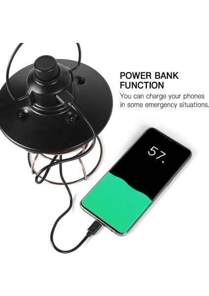 USB Kamp Lanternı Sıcak Turuncu Beyaz Işık Ipx4 Su Geçirmezliği (Yurt Dışından) fırsatları