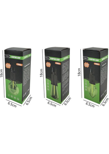Şarj Edilebilir Taşınabilir Kamp Işığı 3 Ayarlı Parlaklık 400MAH (Yurt Dışından)
