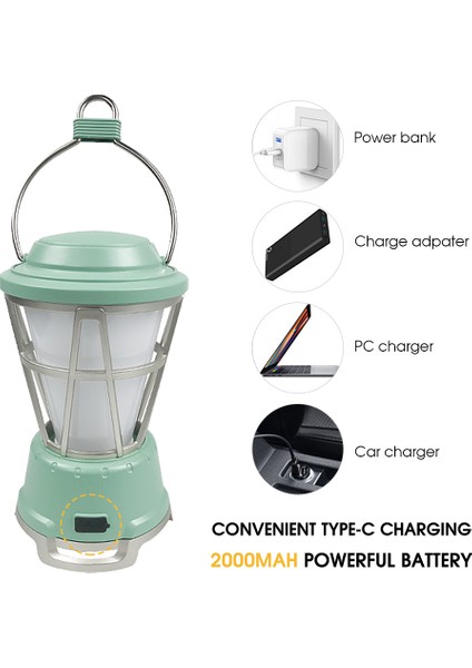 Outdoor Vintage Güneş Enerjili Asma Fener LED Gece Işığı (Yurt Dışından)