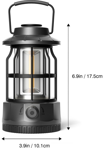 LED Kamp Lanternı Aydınlık Seviyesi Ayarlanabilir Suya Dalı (Yurt Dışından)