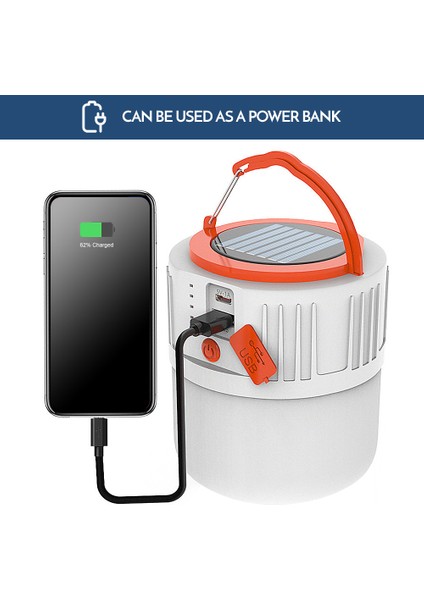 Çok Fonksiyonlu USB Şarj Edilebilir Çok Parlak Kamp Lanternı (Yurt Dışından)