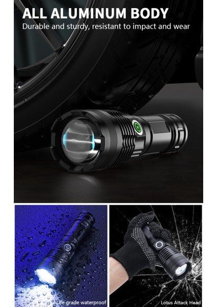 Şarj Edilebilir 30W Yüksek Parlaklıklu Suya Dalı LED Fener (Yurt Dışından)