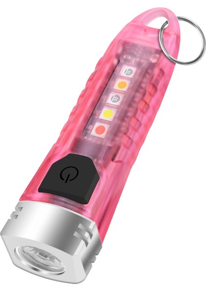Mini Anahtarlık LED Işığı Type C Şarj Edilebilir Ipx6 Su Geçirmez (Yurt Dışından)