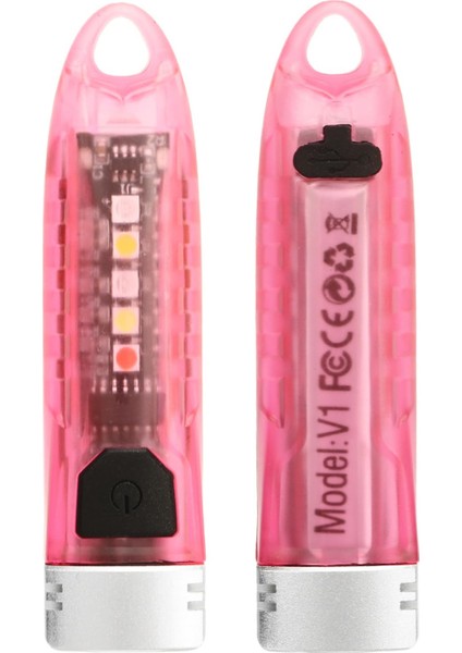 Mini Anahtarlık LED Işığı Type C Şarj Edilebilir Ipx6 Su Geçirmez (Yurt Dışından)