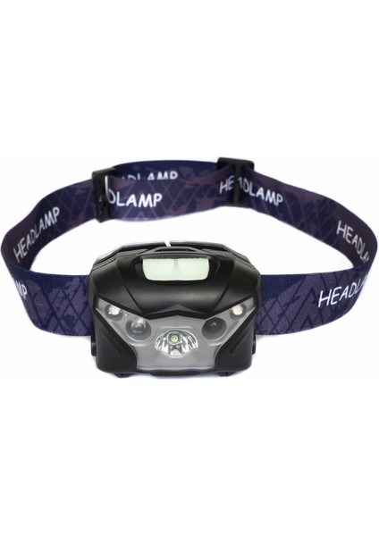 Çevre LED Baş Işığı USB Şarjlı Siyah (Yurt Dışından)