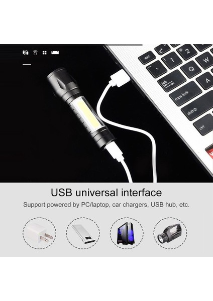 USB Şarj Edilebilir Yüksek Parlaklıkta LED Fener (Yurt Dışından) modelleri