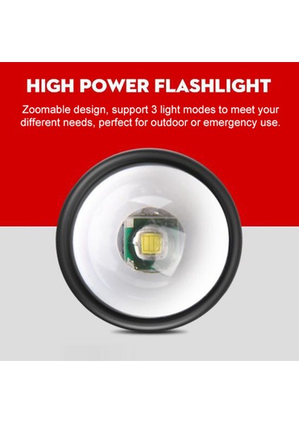 USB Şarj Edilebilir Yüksek Parlaklıkta LED Fener (Yurt Dışından) fırsatları