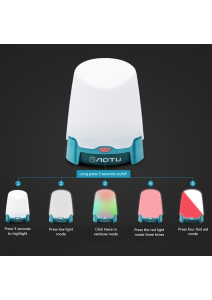 Aotu Çok Renkli Çadır Aydınlatması Taşınabilir USB Şarj Edilebilir AT5501 (Yurt Dışından) modelleri