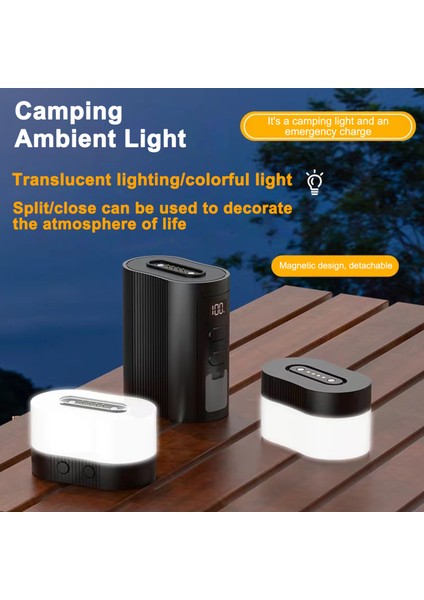 Manyetik Ayrılabilir 2'li Kamp Işığı Acil Şarj 6000MAH Pil (Yurt Dışından) modelleri
