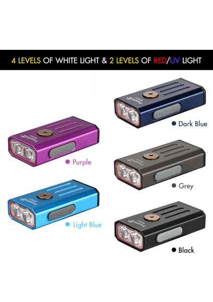 Mini Uv Kırmızı Işıklu Şarj Edilebilir Elel Tutulabilir Fener (Yurt Dışından)