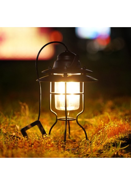 Vintage Kamp Lambası Suya Dalı USB Şarj Edilebilir (Yurt Dışından)