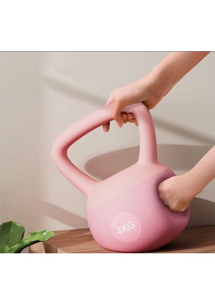 4 Kg Soft Kettlebell Yumuşak Tabanlı Metal Kumlu Ses Yapmaz Darbeye