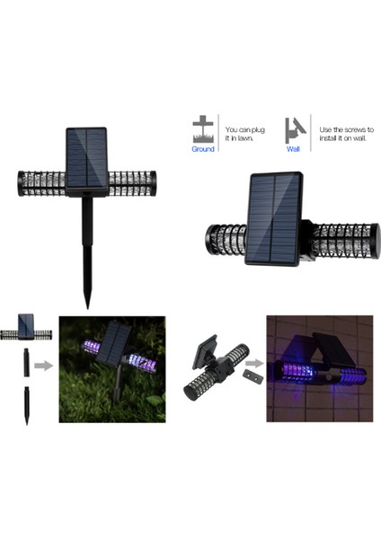 Çevrimdışı Suya Dalı Güneş Enerjili Sinek Öldürücü Lambası (Yurt Dışından) modelleri