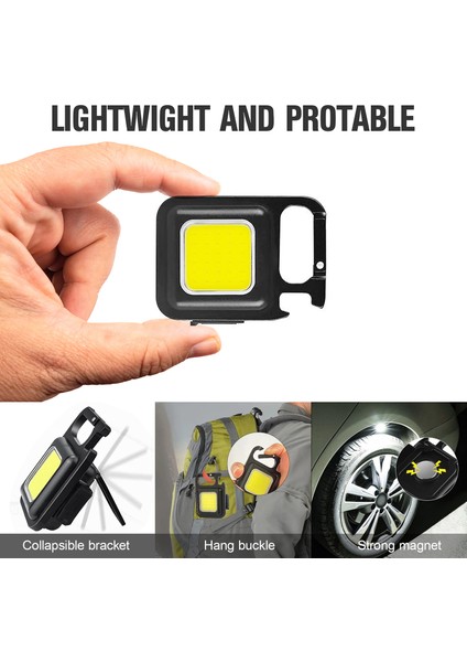 3 Iç 1 Mini LED Fener Anahtarlığı Suya Dalı USB Şarj Edilebilir (Yurt Dışından)