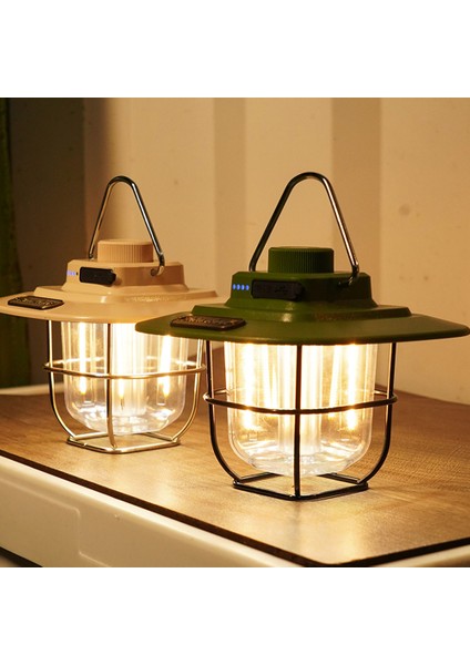 Vintage Suya Dalı Şarj Edilebilir LED Kamp Lanternı (Yurt Dışından)