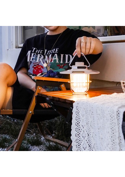 Vintage Suya Dalı Şarj Edilebilir LED Kamp Lanternı (Yurt Dışından)
