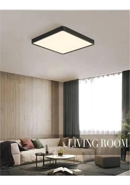 KDL433B Smd Led’li Kare 24W Siyah Kasa Sıva Üstü Panel Armatür Beyaz