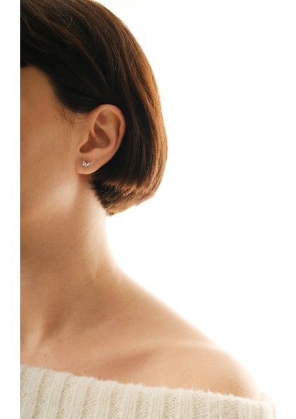 Gümüş Rodyumlu Markız Kesim Zirkon Taşlı Buz Çiçeği Küpe SGTL12838RODAJ modelleri