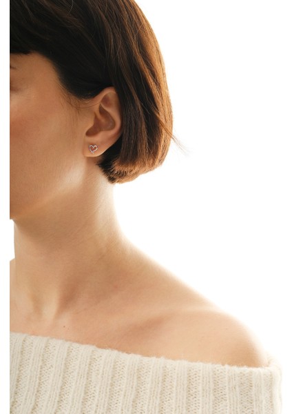 Gümüş Rodyumlu Mucize Kalp Küpe SGTL12832RODAJ modelleri