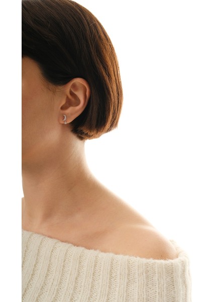 Gümüş Rodyumlu Zirkon Taşlı Sallantılı Ay Yıldız Küpe SGTL12831RODAJ modelleri