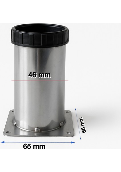 Ayarlanabilir Metal Mobilya Kanepe Koltuk Masa Baza Ayağı 10 cm (4 Adet)