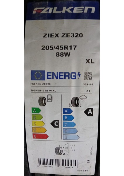 205/45 R17 Tl 88W Xl Zıex ZE320 Oto Yaz Lastiği (Üretim Yılı:2024) fiyatları