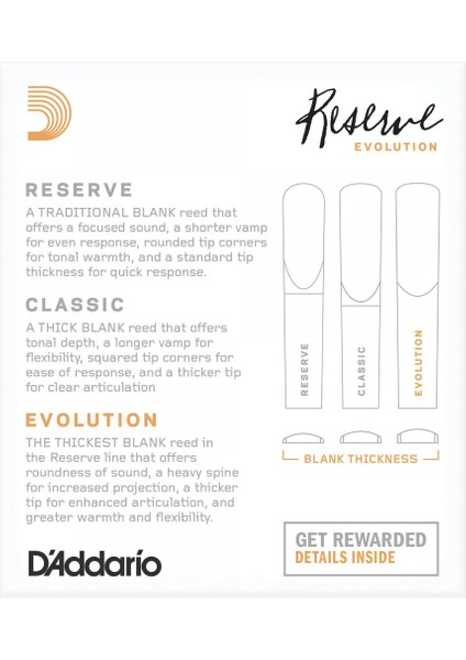 Woodwinds Reserve Evolution DCE1030 Sib Klarnet Kamışı fiyatları