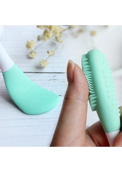 Silikon Yüz Maskesi Fırçası, Yumuşak Yüz Temizleme Scrubber, Dudak Exfoliator Cilt Bakımı Aplikatör Araçları (Yurt Dışından)