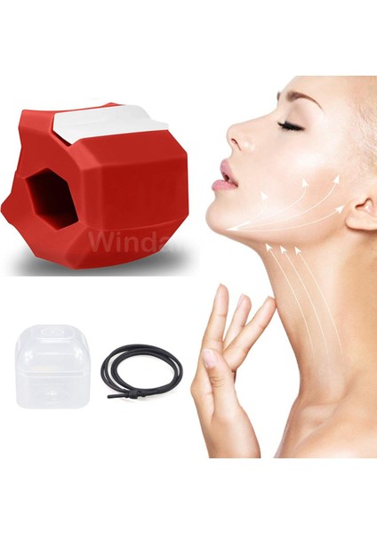 Fitness Yüz Çene Egzersiz Aleti Jawline Trainer Yüz Egzersiz Topu Çene Hattı Çiğneme Kas Topu Çene Bite Klip Arp Kırmızı 01（kırmızı 01） (Yurt Dışından)