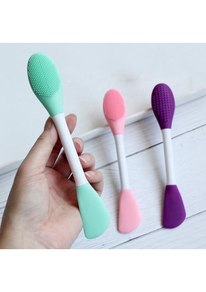 Silikon Yüz Maskesi Fırçası, Yumuşak Yüz Temizleme Scrubber, Dudak Exfoliator Cilt Bakımı Aplikatör Araçları (Yurt Dışından)