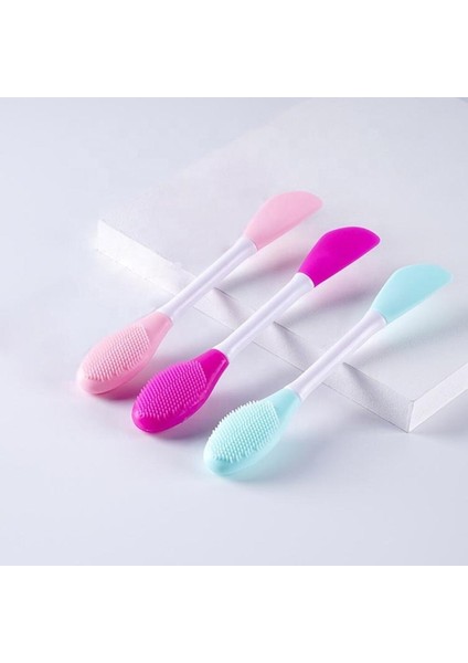 Silikon Yüz Maskesi Fırçası, Yumuşak Yüz Temizleme Scrubber, Dudak Exfoliator Cilt Bakımı Aplikatör Araçları (Yurt Dışından)