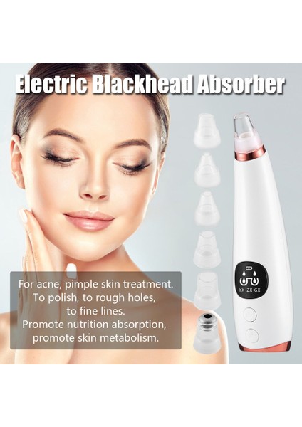 Taşınabilir USB Gözenekler Vakum Elektrikli Yüz Pcleaner Siyah Nokta Temizleyici - Beyaz Çift (Yurt Dışından) modelleri