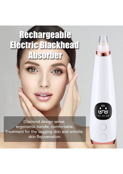 Taşınabilir USB Gözenekler Vakum Elektrikli Yüz Pcleaner Siyah Nokta Temizleyici - Beyaz Çift (Yurt Dışından) indirimleri