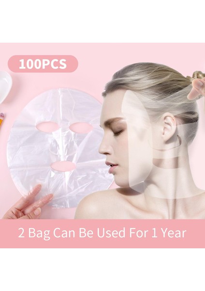 100 Adet Pe Film Cilt Bakımı Tam Yüz Temizleyici Maske Kağıt Doğal Tek Kullanımlık Plastik Kağıt Maskeleri Yüz Güzellik Sağlıklı Araçlar (Yurt Dışından)