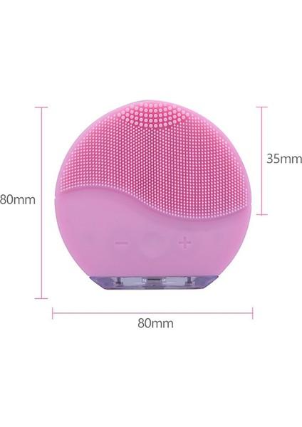 Silikon Elektrikli Temizleme USB Şarjı Su Geçirmez Güzellik Enstrümanı Açık Pembe (Yurt Dışından)