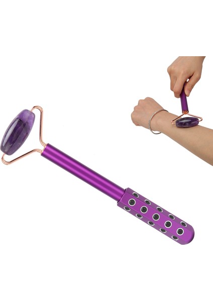 Roba Tan Çift Kafa Germanyum Yüz Masaj Rulosu Taşınabilir Yüz Cilt Sıkma Aracı Mor (Yurt Dışından) indirimleri