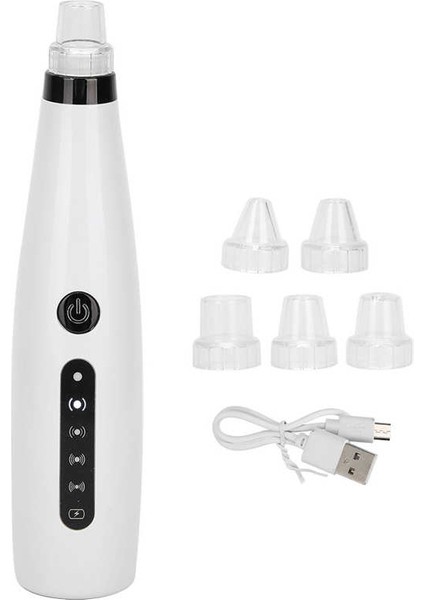 Siyah Nokta Emme Aleti Ev Elektrikli Temizleme Yüz Gözenek Akne Temizleyici (Beyaz) (Yurt Dışından)
